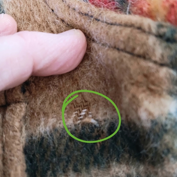 Wool, Melton Outer-wear Flannel Button Up Shirt Jacket Mens Size Small Vintage - Picture 7 of 12